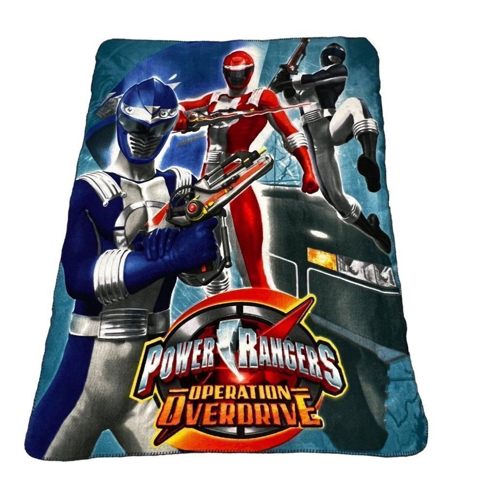 Power Rangers Operation Overdrive Throw Blanket 60”x45” Plush Gift Christmas - Picture 1 of 2